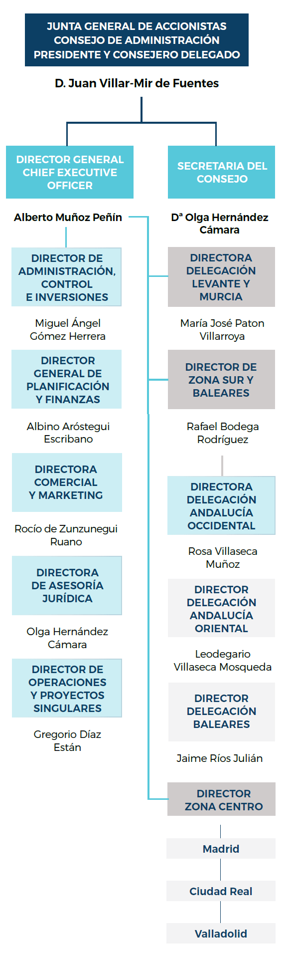 Organigrama Inmobiliaria Espacio